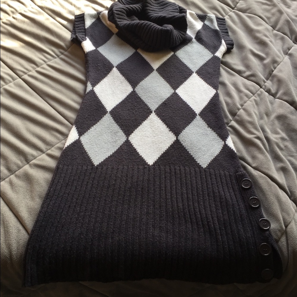 Cowl neck Sweater dress